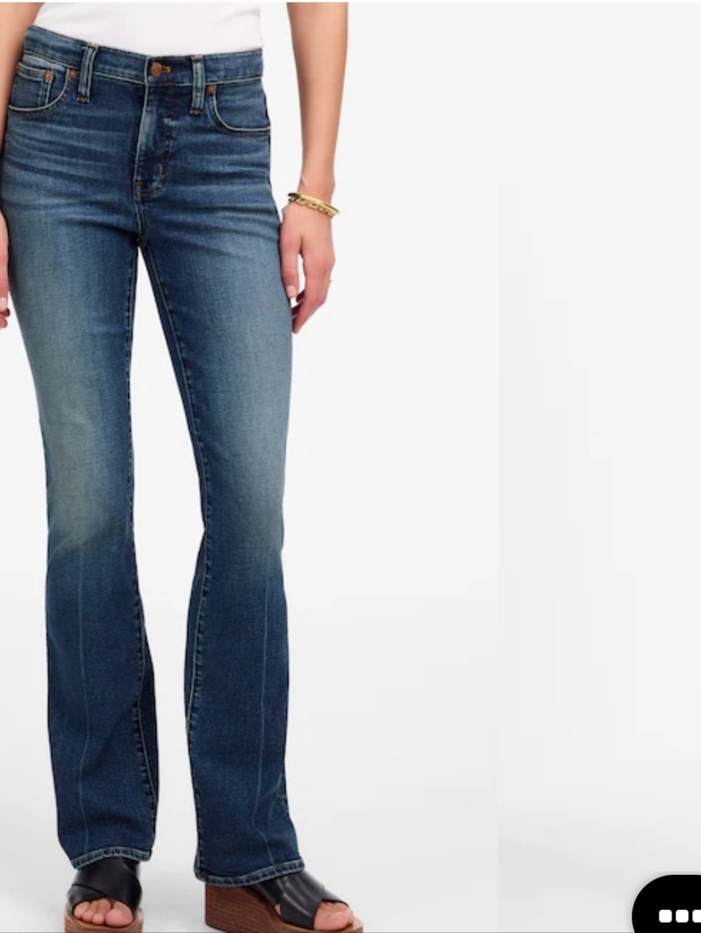 Madewell Petite Kick Out Full-Length Jeans in Devito Wash Size 23 Petite - Picture 2 of 15